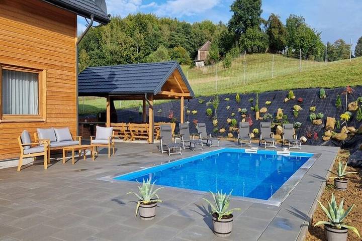 Ferienhaus für 6 Personen, mit Terrasse und Garten sowie Pool in Polen