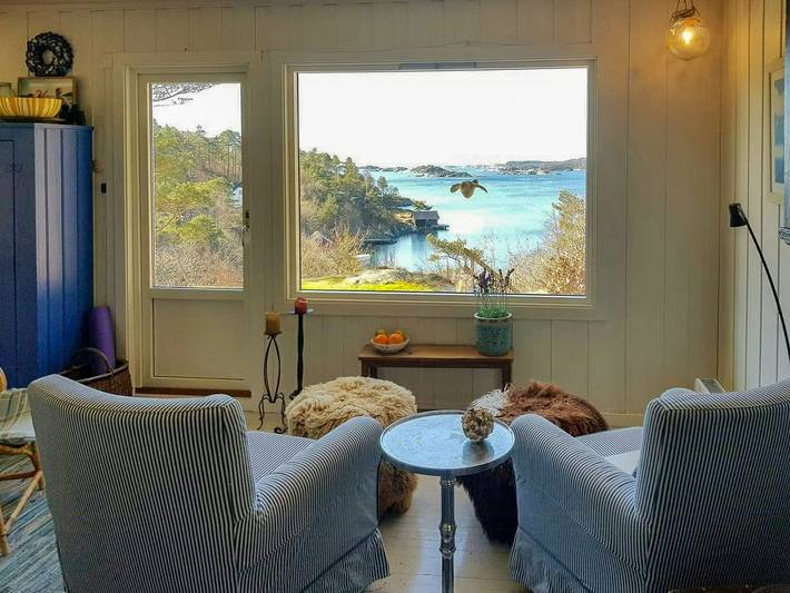 Private Hütte mit Panoramablick in Lillesand in Lillesand