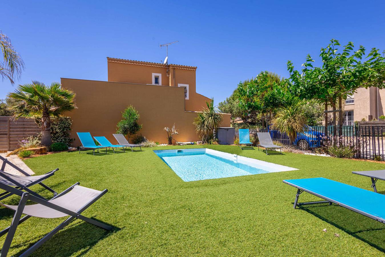 Villa Familiale avec Piscine et Petanque in Valras-Plage, Mittelmeerküste (Frankreich)