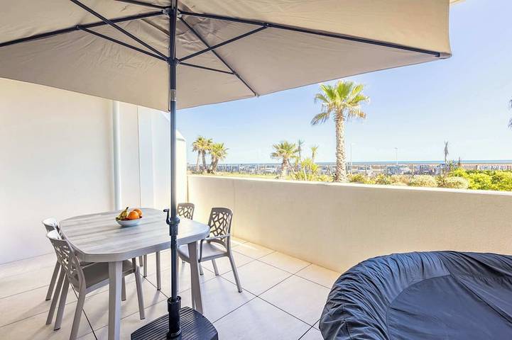 Gîte pour 4 personnes, avec balcon et jacuzzi, animaux acceptés dans Casino de Valras Plage