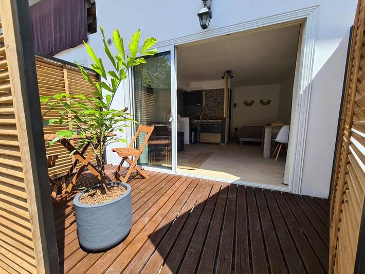 Appartement de vacances pour 3 personnes, avec jardin