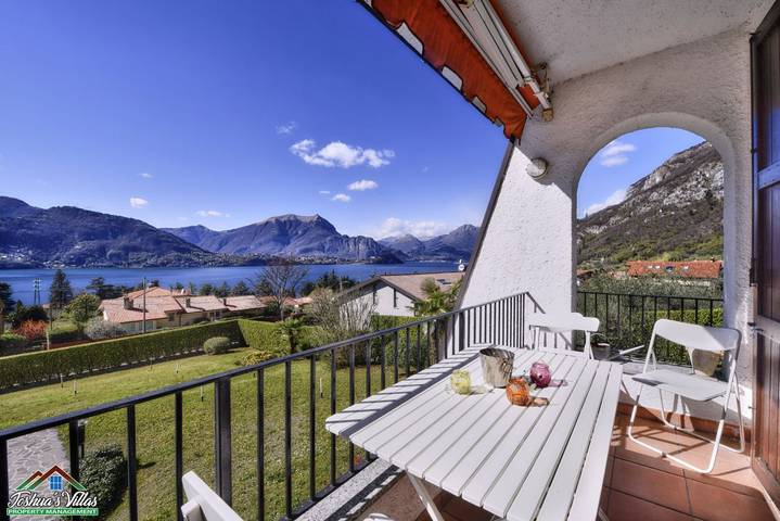 Appartement de vacances pour 5 personnes, avec Jardin ainsi que Piscine et Vue sur le lac à Lierna