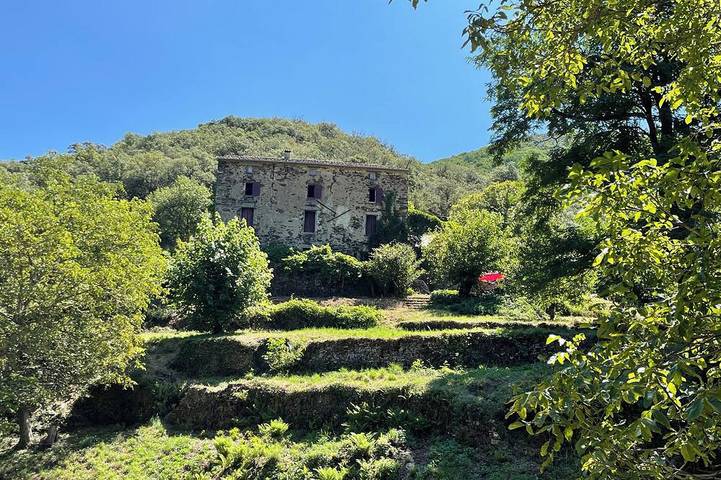Gîte pour 10 personnes, avec jardin ainsi que terrasse et piscine à Saint-André-de-Majencoules