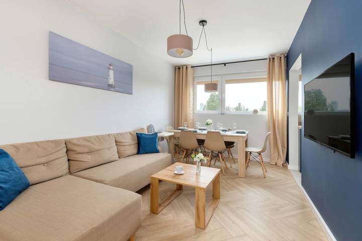 Apartament wakacyjny dla 8 osób, z balkon/ taras, zwierzęta dozwolone w Przymorze