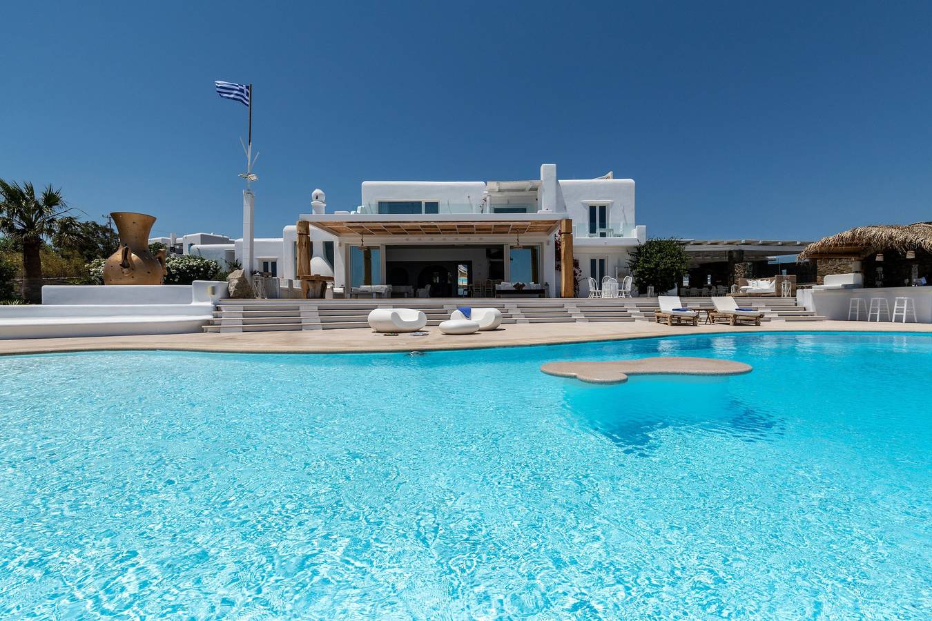 Alegria Mykonos 10 Suiten – Exklusive Villa für Gruppen mit Meerblick und Privatsphäre in Kalafati, Mykonos