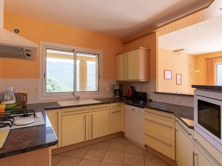 Panoramic view over the sea with private swimming pool in Tiuccia, Sant'Andréa-d'Orcino