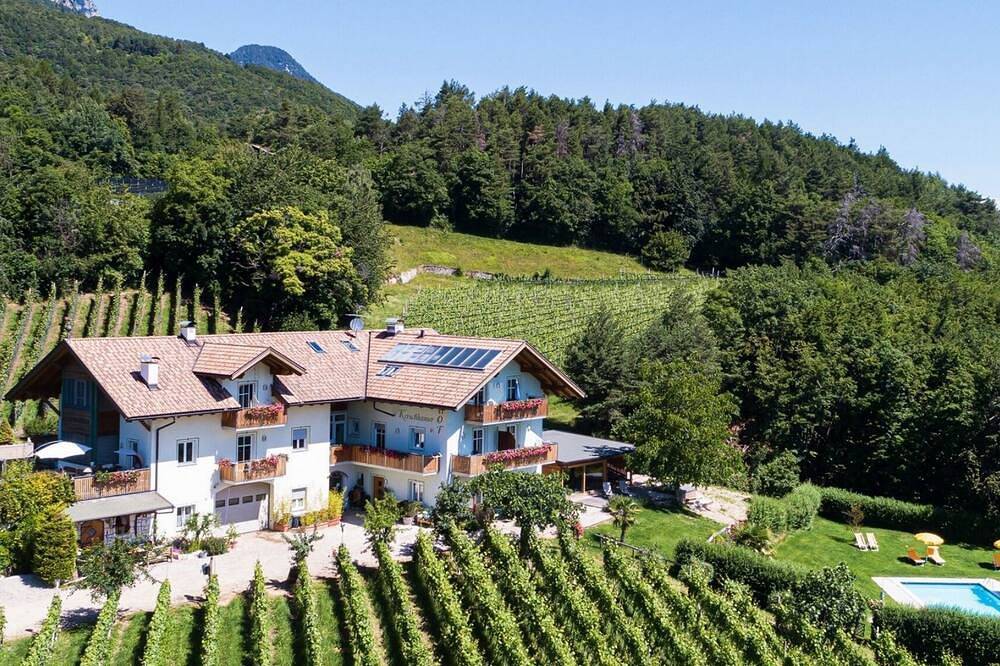 Ganze Wohnung, Zweizimmerwohnung mit Pool, Sauna und herrlicher Aussicht in Kurtatsch an der Weinstraße, Nonsberggruppe