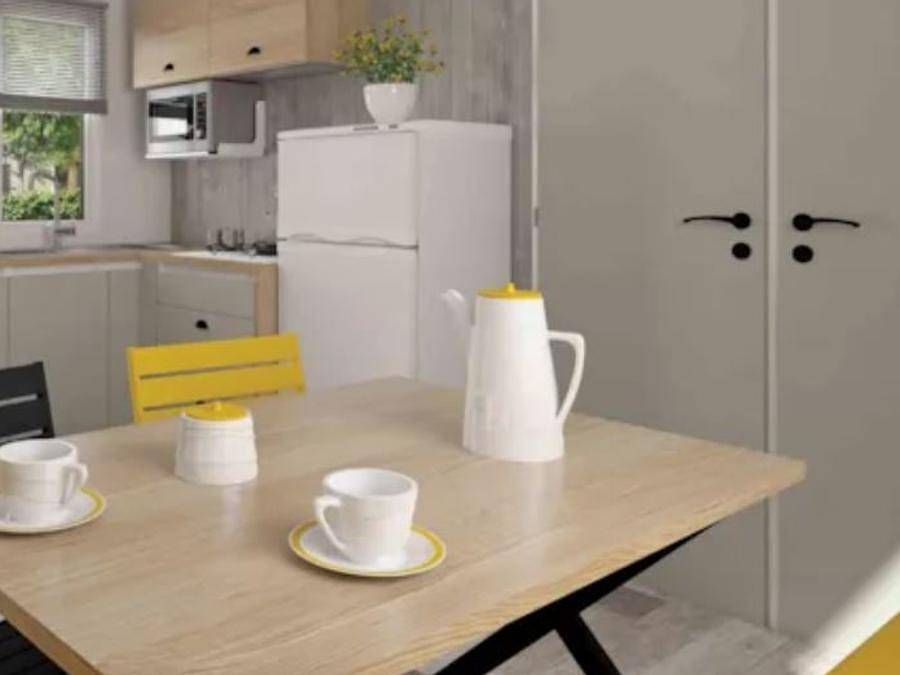 Camping La Cigaline - Mobilheim 4 personen - Pomerol in Montpon-Ménestérol, Périgord Blanc