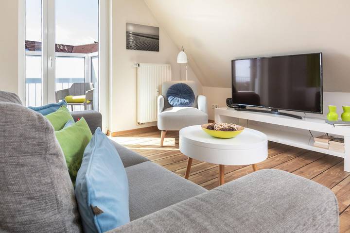Ferienwohnung mit Meerblick für 3 Personen, mit Balkon auf Juist