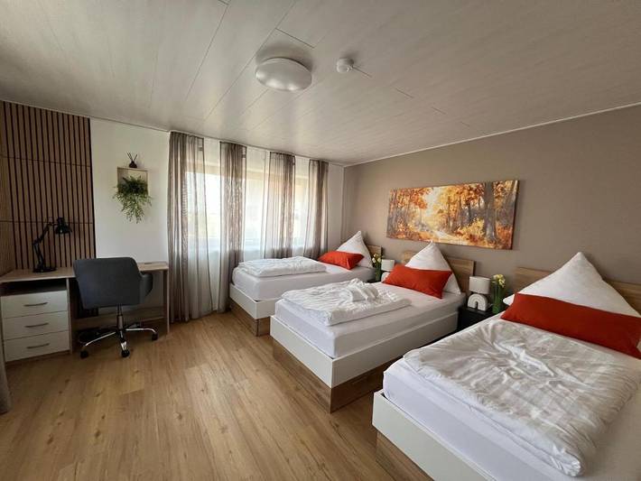 Ferienwohnung für 5 Personen, mit Balkon und Terrasse sowie Garten und Ausblick in Colmberg - 2