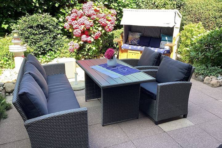 Ferienhaus für 4 Personen, mit Garten und Balkon