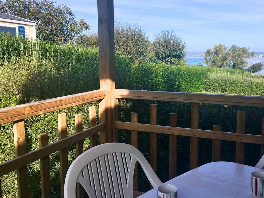 Camping Pors Ar Vag - Mobilhome 4 personnes - Mobil-home premium avec vue sur mer in Plomodiern, Région de Châteaulin