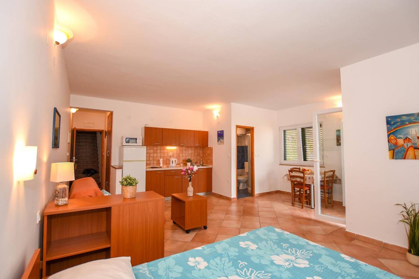Ganze Wohnung, Ferienwohnung für 2 Personen mit Balkon/Terrasse in Gradska plaža (Pag Town), Pag Stadt
