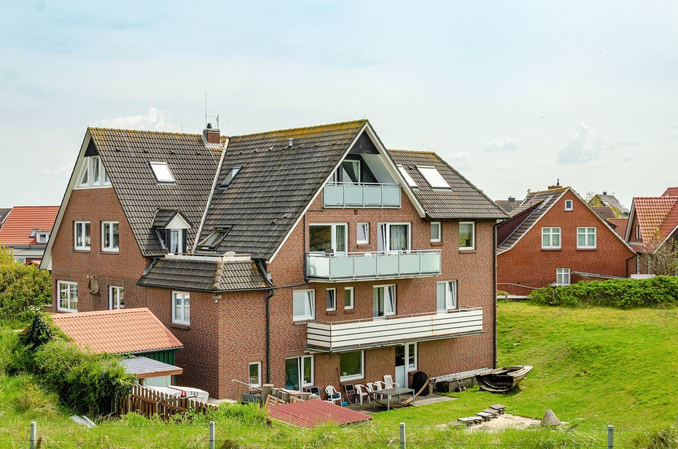 Ganze Wohnung, Ferienwohnung 'Strandhus Uiterst-hörn Treibholz' mit Meerblick, Gemeinschaftsgarten und Wlan in Baltrum