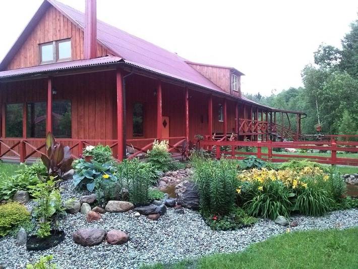 Ferienhaus für 3 Personen, mit Terrasse und Garten sowie Sauna und Seeblick in Litauen