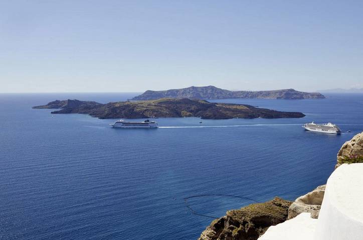 Villa for 2 personer, med balkong og sjøutsikt på Santorini