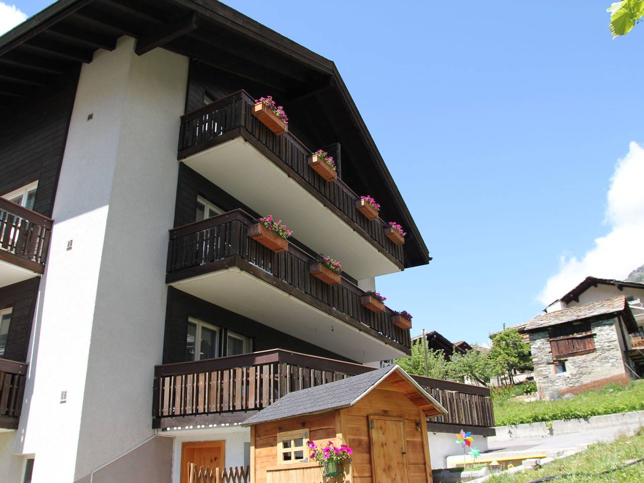 Ganze Wohnung, Bergdohle in Randa, Walliser Alpen