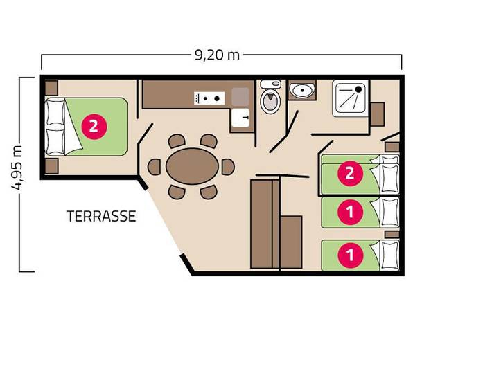Chalet für 6 Personen, mit Sauna und Kinderpool in Saint-Georges-d'Oléron - 4