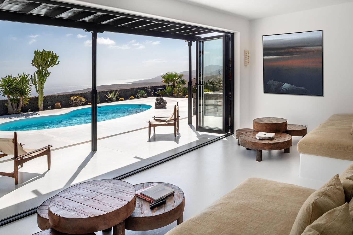 Villa luxueuse avec piscine, vue panoramique, terrasse, jardin, climatisation et Wi-Fi in Mácher, Tías