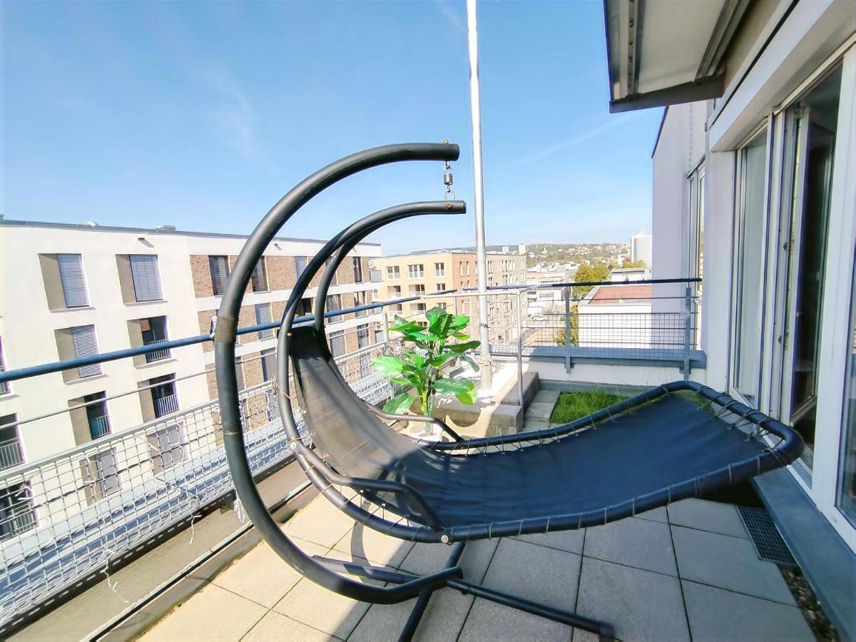 Ganze Wohnung, Ulmer Penthouse für 7, Arbeitsplatz, Xxl-Dachterrasse, Grill, Wii in Ulm, Schwaben