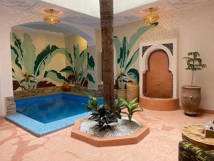 Casa de huéspuedes para 2 personas, con piscina además de vistas y jardín en Marrakech