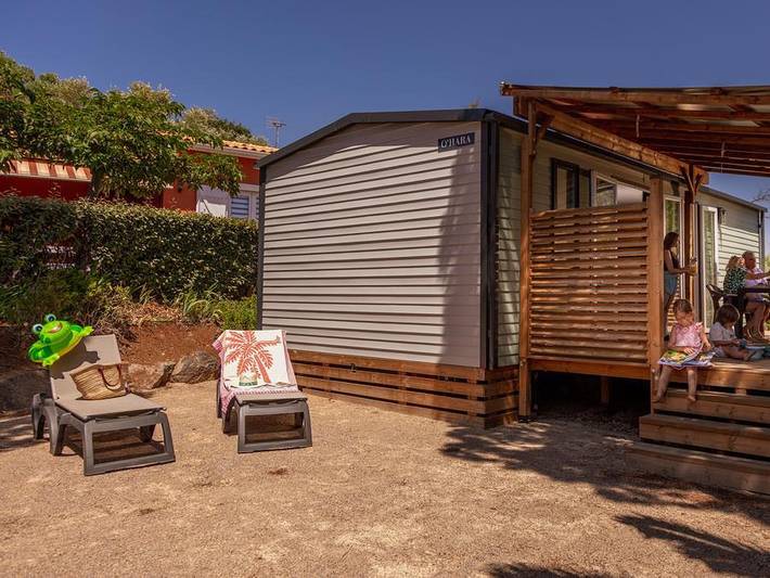 Camping Domaine de Sainte Véziane - Mobilheim 6 personen - M-Home Premium Plus 3 Zimmer - 33m² in Bessan, Mittelmeerküste (Frankreich)