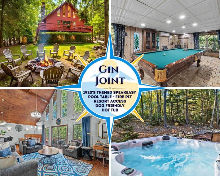 Vacation rental for 14 people, with yard and lake view as well as balcony, kid friendly in Pocono Mountains