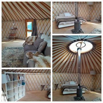 Tente pour 4 personnes, avec sauna ainsi que vue et jardin dans les Alpes maritimes