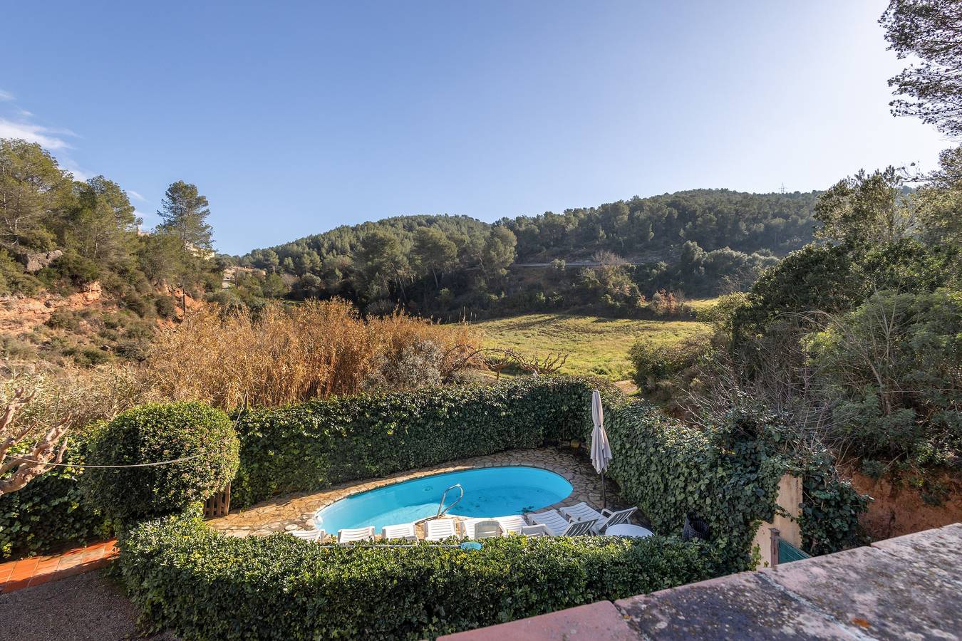 Country House 'Cal Contra' with Mountain View, Private Pool and Wi-Fi in Gelida, Barcelona Inland