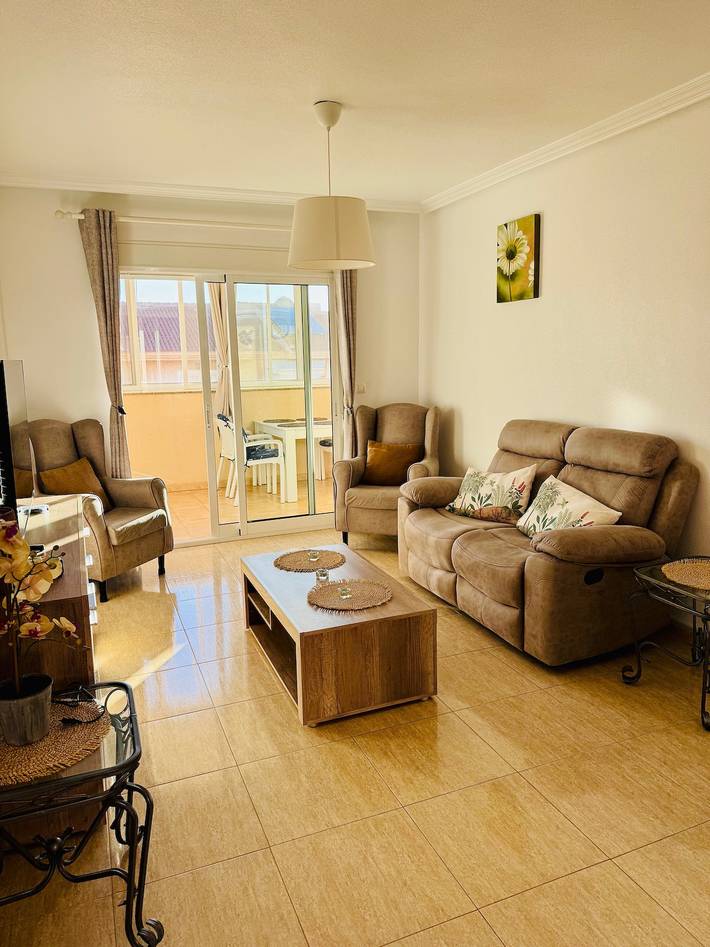 Entire apartment, Apartment 'Casa Sol Mar Menor' with Shared Pool, Balcony and Wi-Fi in Playa de Los Nietos (Cartagena), Cartagena