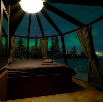 Ferienhaus für 2 Personen, mit Ausblick und Terrasse sowie Sauna in Lappland (Schweden)