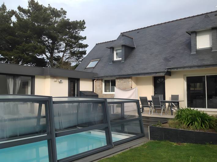 Casa de vacaciones 'Gite Les Hauts Du Goh-Vras' con piscina privada, terraza privada y Wi-Fi in Saint-Gildas-de-Rhuys, Côte des Mégalithes
