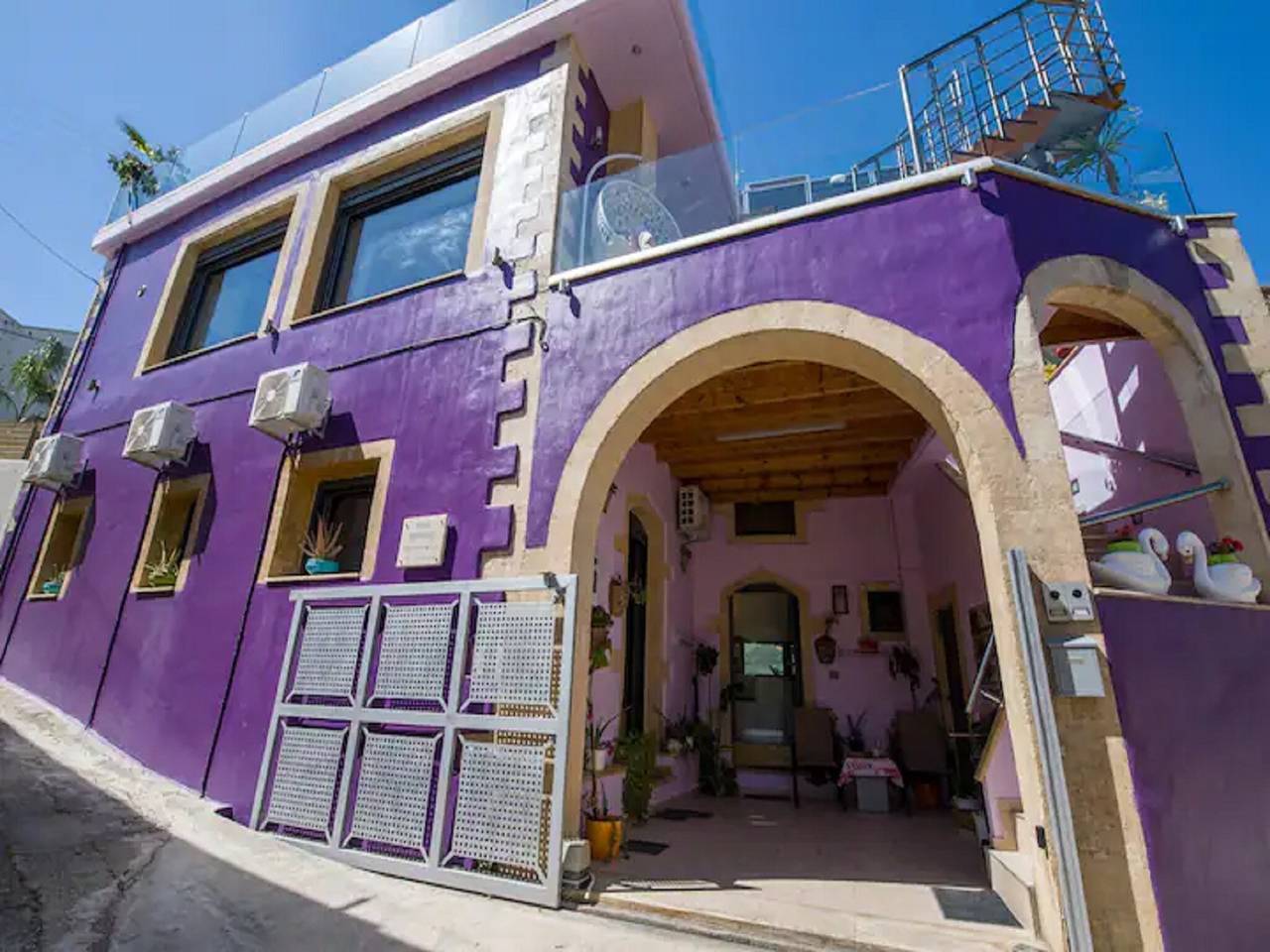 Studio auf Kreta mit Balkon und Grill in Chania und Umgebung