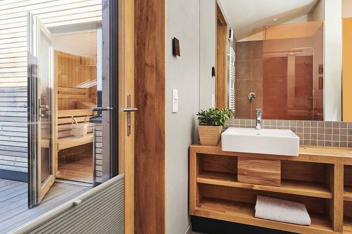 Ganze Wohnung, (27) Gud Jard Lodge Fasan, Kat. Traumblick - Designferienhaus Fasan (27) mit in Pellworm, Nordfriesland