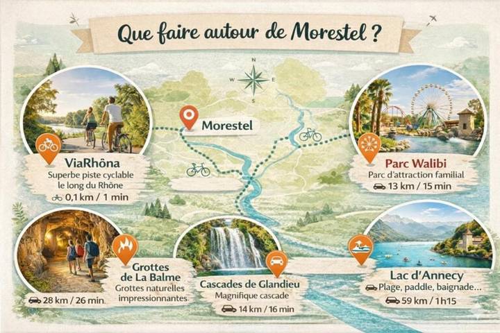 Gîte pour 4 personnes, avec terrasse et vue à Morestel - 4