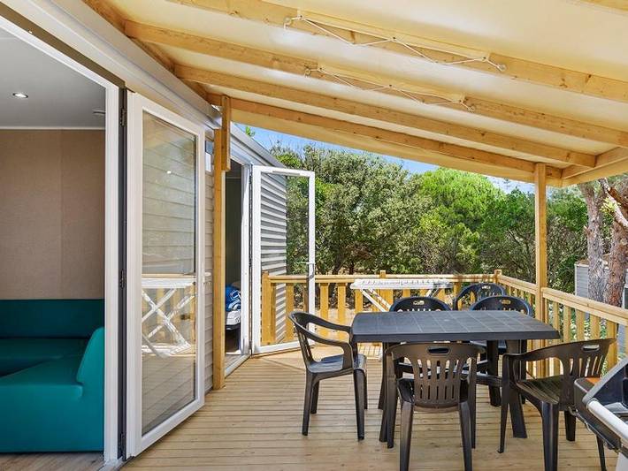 Camping Le Damier - Mobilheim 4 personen - Key West - 2 Schlafzimmer - 2 Badezimmer + Tv + Spa in Pianottoli-Caldarello, Sartène und Umgebung