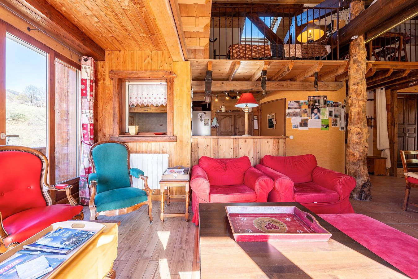 Chalet Les Menuires Val Thorens mit Bergblick, privater Terrasse und Wlan in Saint-Martin-de-Belleville, Les Trois Vallées