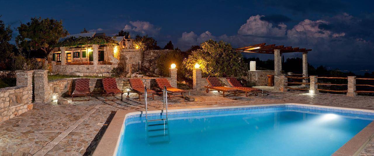 Ranch Visoka in Selca mit Panoramablick aufs Meer in Selca, Povlija, Selca und Sumartin