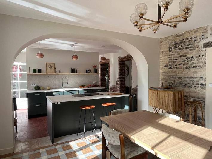 Gîte pour 15 personnes, avec terrasse et vue à Martin-Église - 4