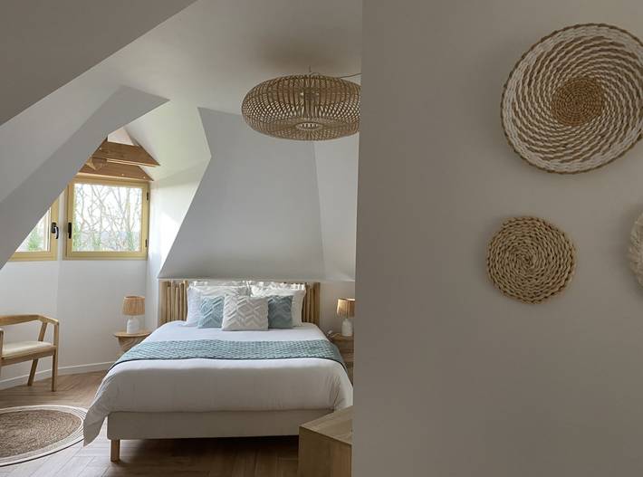 Chambre d’hôte pour 3 personnes, avec jardin dans Les Authieux-sur-le-Port-Saint-Ouen