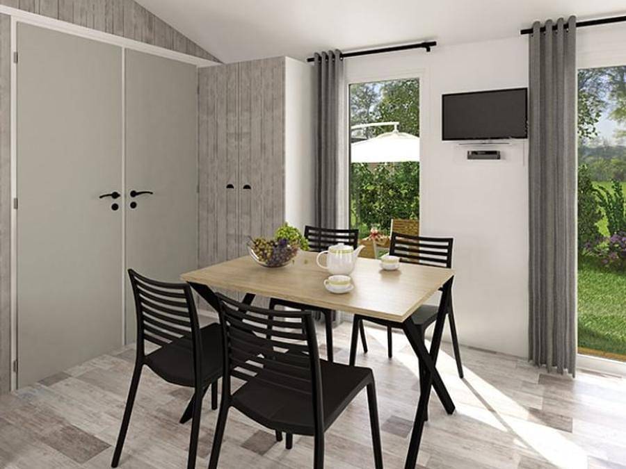 Camping Paradis Mer d'Iroise - Mobilhome 6 personnes - Santa Fe - Tv in Plomodiern, Région de Châteaulin