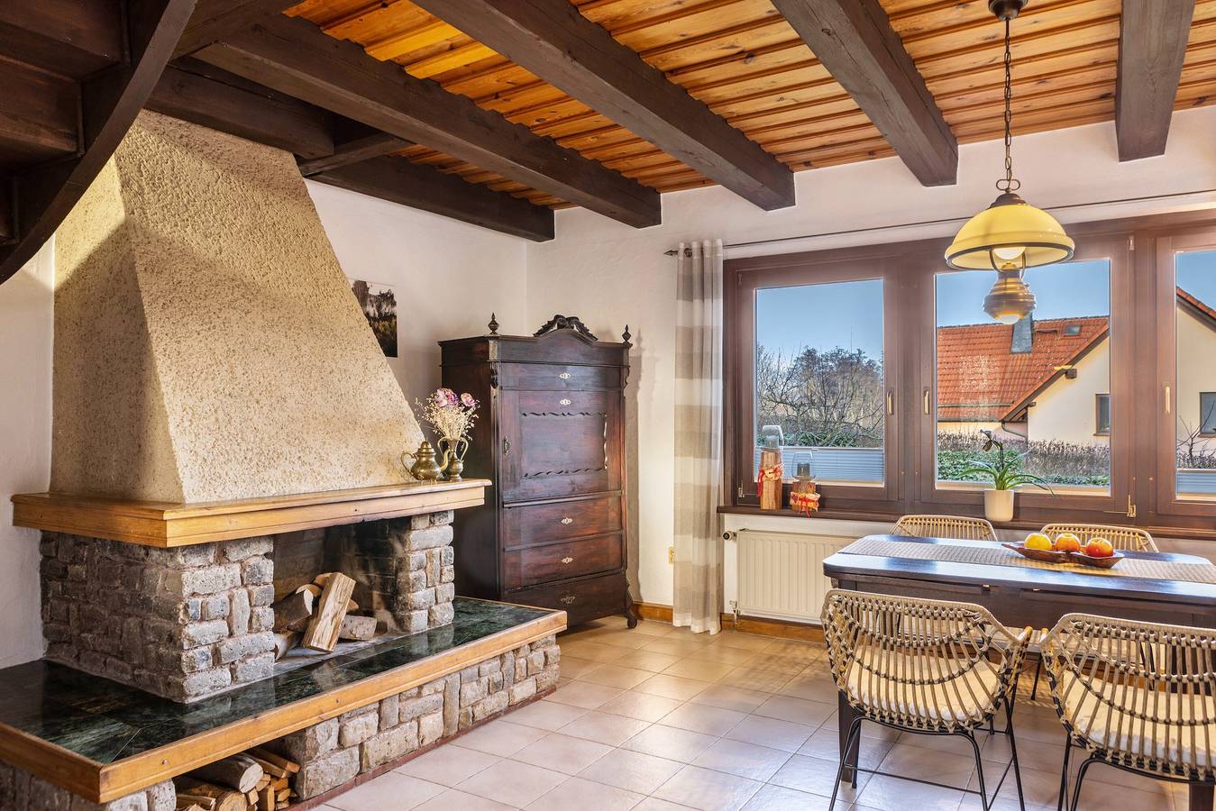 Casa de vacaciones 'Felsenblick' con vistas a la montaña, terraza compartida y jardín compartido in Werratal