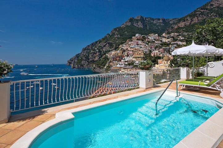 Appart’hôtel pour 4 personnes, avec Balcon et Terrasse ainsi que Jardin et Piscine à Positano