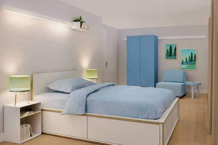 Appartement de vacances pour 3 personnes, avec balcon et jardin - 1