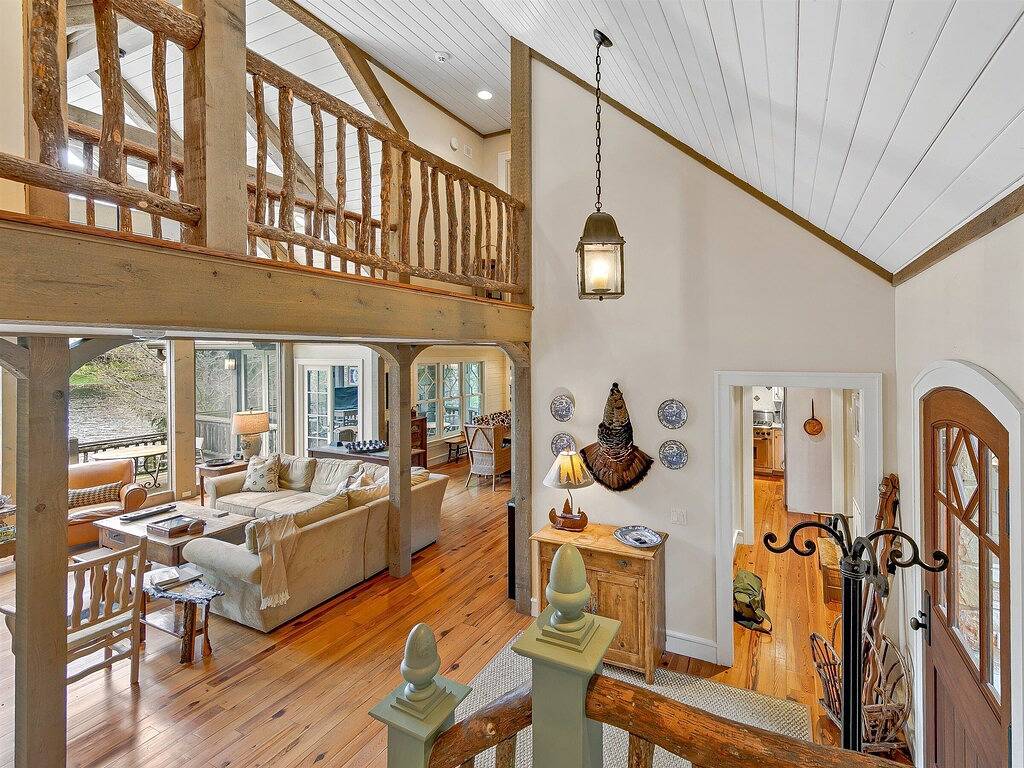 Beautiful lakefront home nestled into a cove in Lake Toxaway