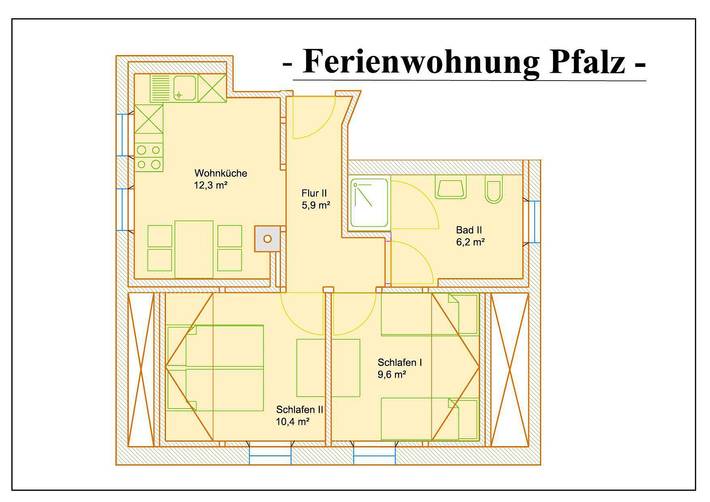 Ferienwohnung für 4 Personen, mit Garten im Pfälzer Wald - 4