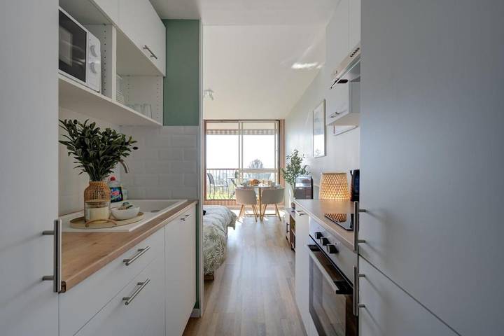 Appartement de vacances pour 4 personnes, avec Balcon ainsi que Terrasse et Vue
