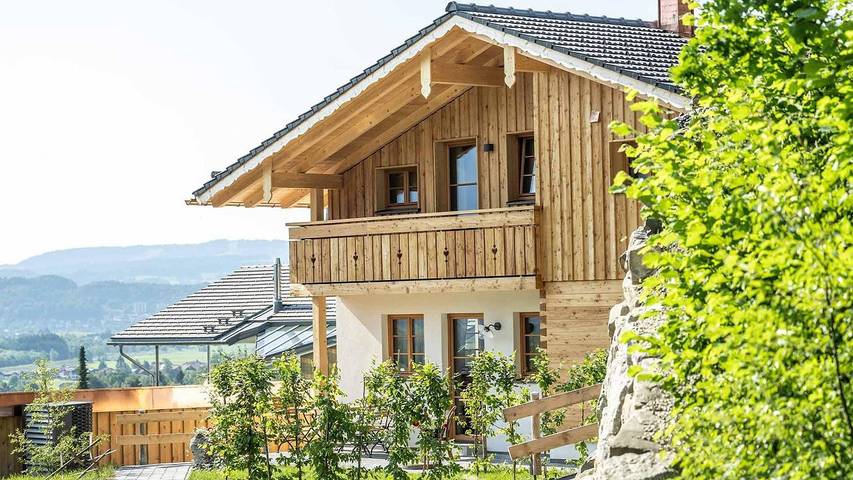 Hütte für 6 Personen, mit Balkon und Garten sowie Sauna, kinderfreundlich in Grünten
