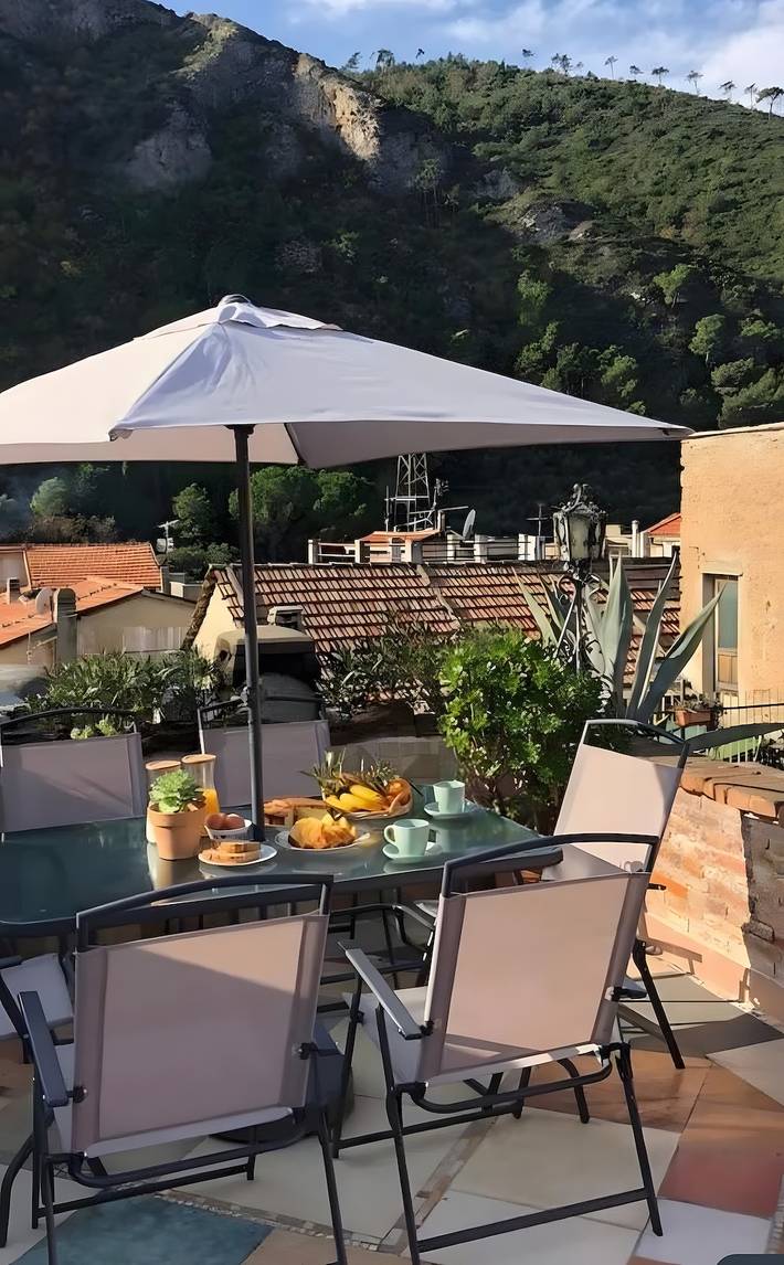 Room 'Camera in Dimora Storica' with Shared Terrace, Wi-Fi and Air Conditioning in Cisano sul Neva, Riviera di Ponente