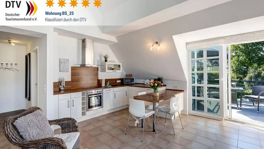 Ferienwohnung für 2 Personen, mit Balkon und Sauna in Benz